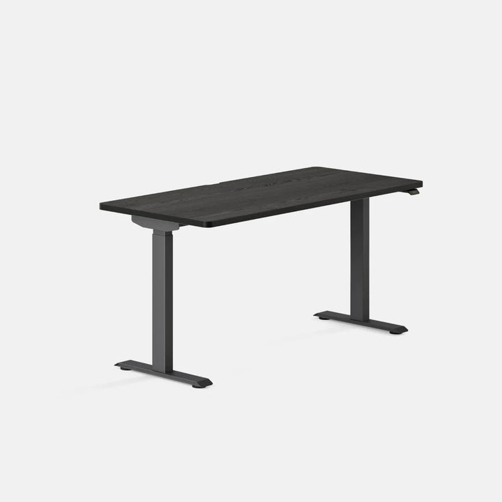 Top Color:Black Oak; Leg Color:Charcoal; Desk Size:58 inches x 27 inches;
